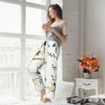 thumbnail image 6 of Picia Pretty Floral With Leaves Womens Soft Woven Cotton Elastic Waistband Sleep Pajama Pant Lounge Sleep Pant With Pockets And Drawstring-Large, 6 of 9
