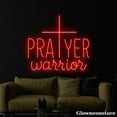 thumbnail image 3 of Glowneon Prayer Warrior Neon Sign, Prayer Warrior Led Sign, Cross Neon Light, Christmas Decoration, 3 of 5