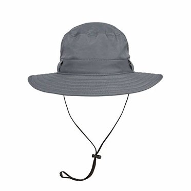 Solar Escape UV Explorer Vented Bucket Hat - UPF50+ Unisex Sun Hat With Chin Strap - Gray