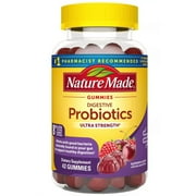 Nature Made Ultra Strength Digestive Probiotic Gummies for Women and Men - Raspberry & Cherry - 42ct