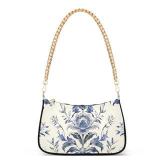 Blue Floral FlowersWomen Small Shoulder Bag Crossbody Tote  display picture 2