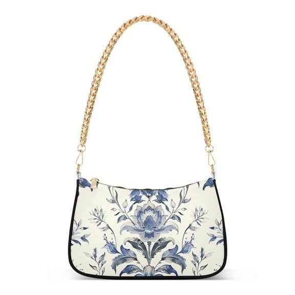 Boho Tribal Floral FlowersWomen Small Shoulder Bag Crossbody Tote Hobo Bags Purse Clutch Handbags with Chain Strap for Women