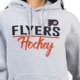 thumbnail image 3 of Women's G-III 4Her by Carl Banks Heather Gray Philadelphia Flyers  Team Sport Tri-Blend Fleece Hoodie, 3 of 3