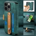 thumbnail image 5 of for iPhone 11 Wallet Case with Card Slots & Cash Slot【RFID Blocking】, With Wrist Kickstand,Flip Folio Book PU Leather  Shockproof Anti-fall Rugged Phone case Cover For Women Men,Green, 5 of 10