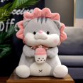 thumbnail image 1 of 23/35/45cm Soft Huggable Animal Boba Pillow Cute Plush Cats Drinking Bubble Tea Toys Stuffed Doll for Girls Kids Birthday GiftPink35cm Deng Xun unisex, 1 of 2