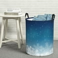 thumbnail image 6 of Fuzoiu Christmas Snowflakes Print Circular Hamper,Laundry Basket with Handle,Collapsible Laundry,Dirty Clothes Storage Basket,for Bedroom Bathroom Dorm Living Room-Medium, 6 of 6