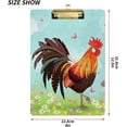 thumbnail image 2 of FMSHPON Lovely Rooster Flowers Clipboard Hardboard Wood Nursing Clip Board and Pull for Standard A4 Letter 13x9 inches, 2 of 7