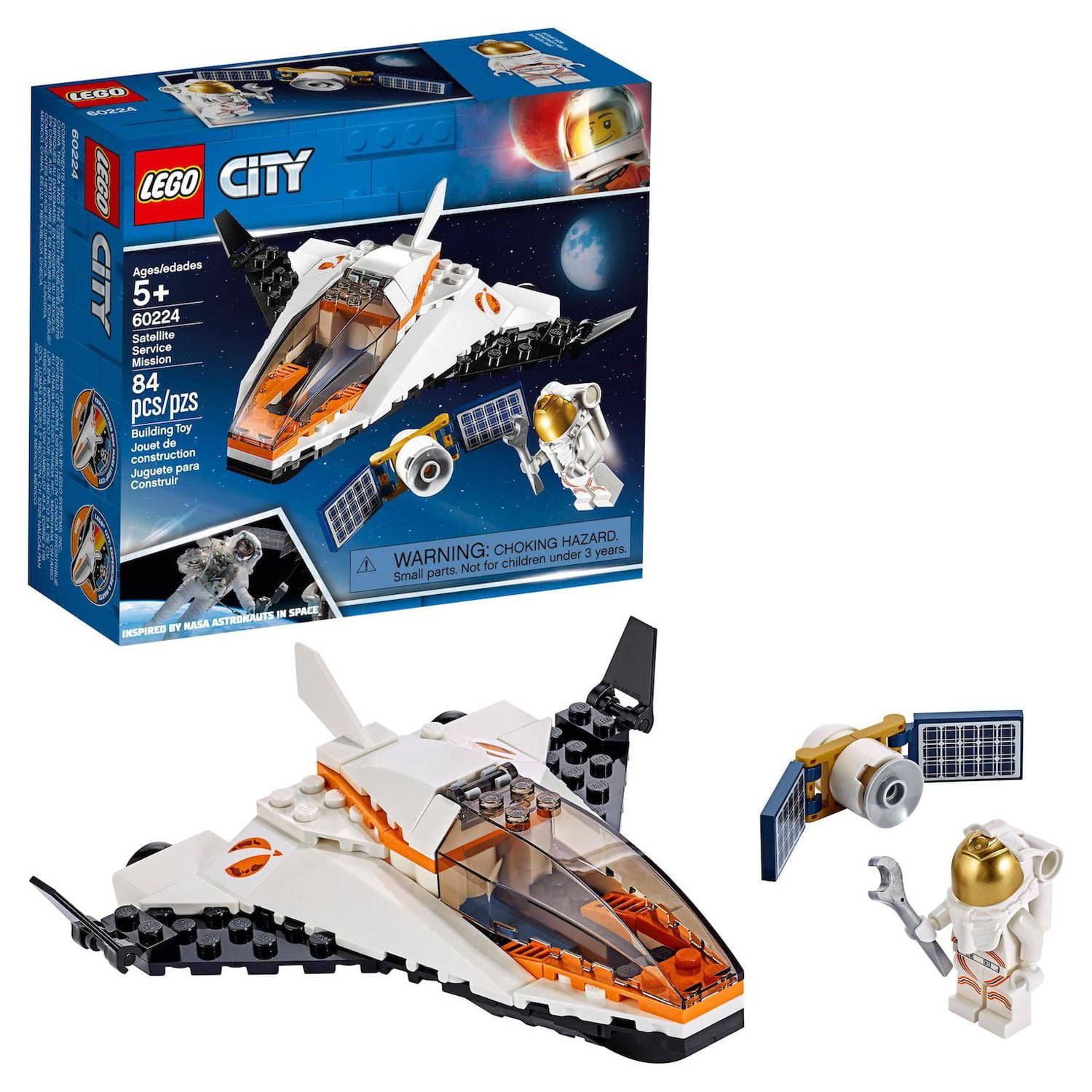 LEGO City Space Adventure Rover Testing Drive 60225 NASA inspired Kit 202 Pieces Walmart