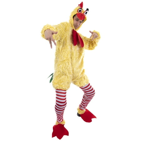 Boo! Inc. Funky Chicken Halloween Costume | Wacky Full Suit, Adult One-Size Unisex
