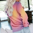 thumbnail image 4 of HAPIMO Women's Long Sleeve Tees Loose Basic Tops Pockets Fashion Workout Crew Neck Sweatshirts Fall Marble Gradient Blouses Clearance Regular Fitted Casual Purple XXL, 4 of 6