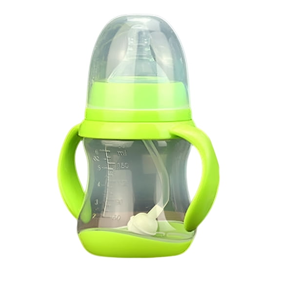 ACDANC 2026 New Baby Bottles 6 Oz Anti Colic Bottles with Convenient to Hold Handles and Soothing Green Trim Baby Bottles 6-12 Months,For Babies,Toddlers,Feeding,Colic Relief,Night Feeds.