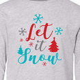 thumbnail image 4 of Inktastic Let It Snow, Snowflakes, Trees, Christmas, Xmas Long Sleeve Youth T-Shirt, 4 of 5