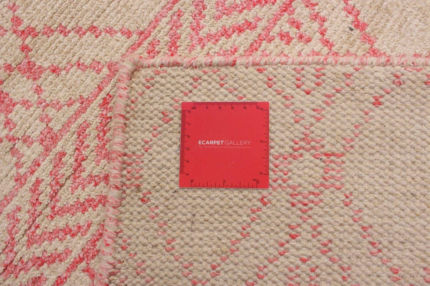 ECARPETGALLERY 4'10" x 7'9" Geometric La Seda Hand-knotted Area Rug for Living Room, Dining Room and Bedroom in Ivory