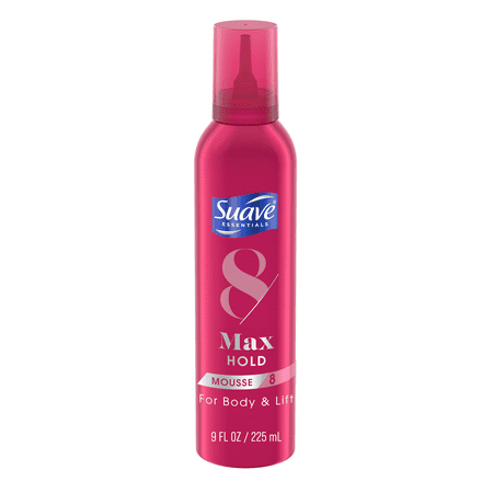 Suave Max Hold Volumizing Hair Mousse For Body & Volume, For All Hair Types, 9 OZ