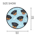 thumbnail image 5 of 36.2 Inch Round Floor Mat Cartoon Dog Faces and Bones Carpet Decor Rug for Living Room Bedroom, 5 of 6