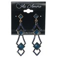 thumbnail image 2 of Drop Dangle Earrings With Blue/Green Faceted Accents Gold-Tone, 2 of 2