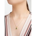 thumbnail image 2 of 18K Yellow Gold Plated Sterling Silver Created Green Quartz May Birthstone Love Knot Pendant Necklace for Women Gift for Her, 2 of 6