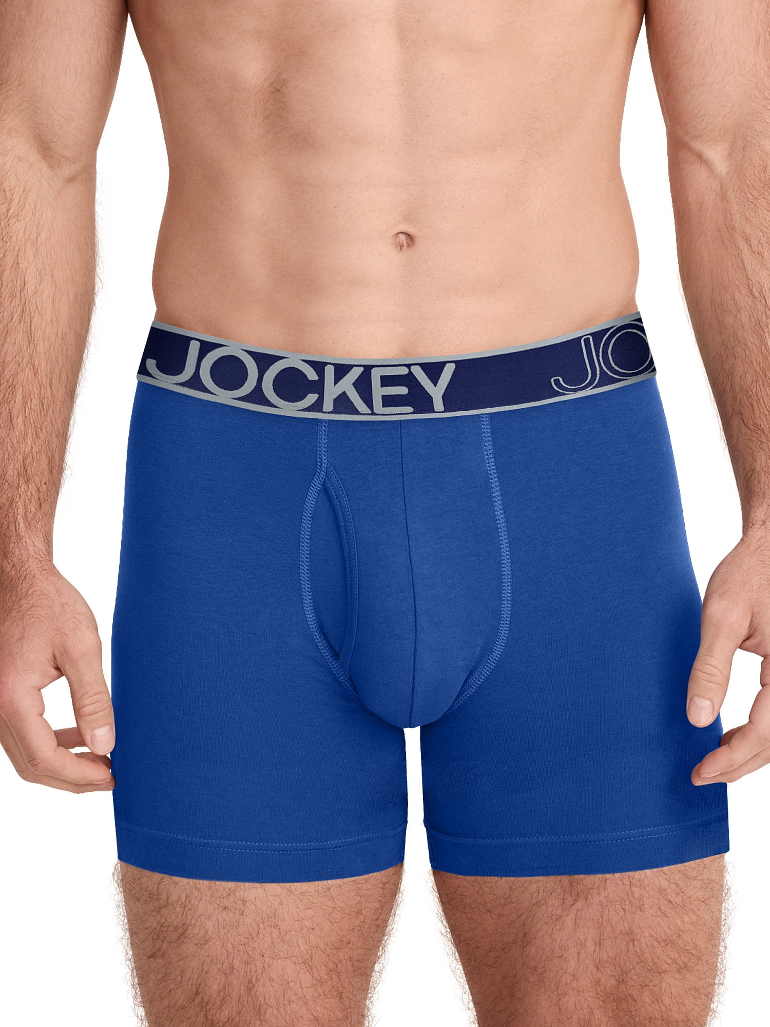 Jockey Essentials Men's Cotton Stretch 6" Boxer Brief - 3 Pack