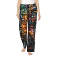 thumbnail image 2 of Picia Colorful Graffiti Abstract Eye Womens Soft Woven Cotton Elastic Waistband Sleep Pajama Pant Lounge Sleep Pant With Pockets And Drawstring-Small, 2 of 9