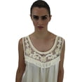 thumbnail image 2 of Venice Women's Silky Looking Nightgown w Sequins & Ribbon Roses 40 Large Cream, 2 of 4