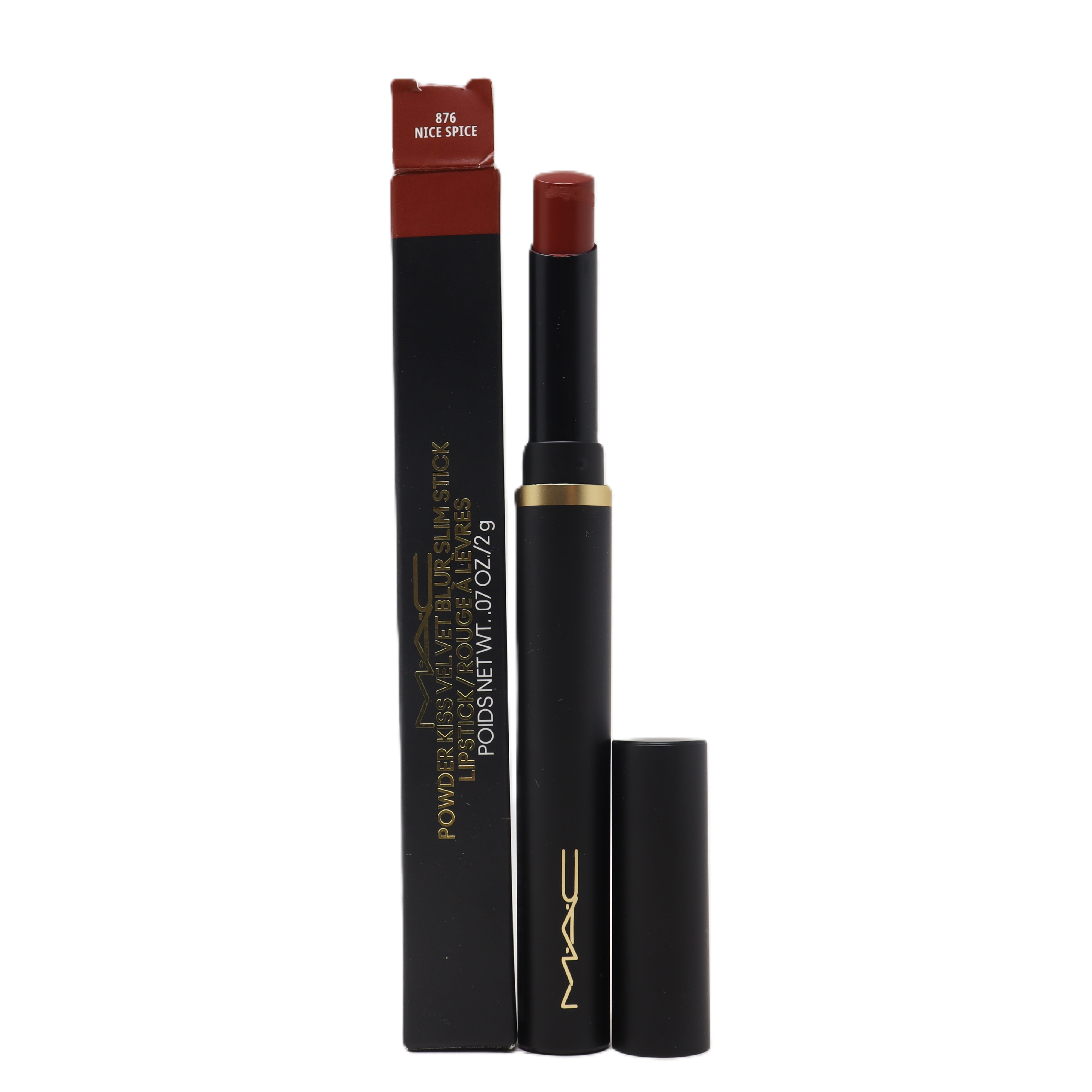 MAC Powder Kiss Velvet Blur Slim Lipstick - 876 Nice Spice