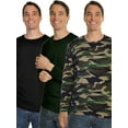 thumbnail image 2 of Swan Men's Brushed Fleece Long-Sleeve Crewneck Thermal Tops (3-Pack), 2 of 4