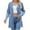 Blue, variant on Fanxing Women Open Front Cardigans Comfort Brushed Knitted Long Cardigan Slim Fit Long Sleeve Jacket Stretch Duster Outerwear Previous Orders History Black,XXL