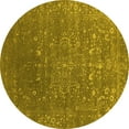 thumbnail image 1 of Ahgly Company Indoor Round Oriental Yellow Industrial Area Rugs, 8' Round, 1 of 4