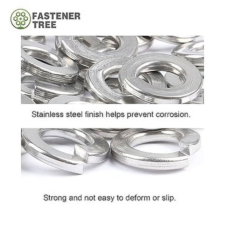 FASTENER TREE M10 Split Lock Washers, 304 Stainless Steel Spring Lock Washer for Bolts, 50 Pieces