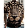 thumbnail image 2 of Men's Realistic 3D Leopard Print T-Shirt - Full Body Black and White Spotted Animal Texture, Short Sleeve Crew Neck Casual Summer T-Shirt, H-Fit, Machine Washable 3D Digital Design, 2 of 6