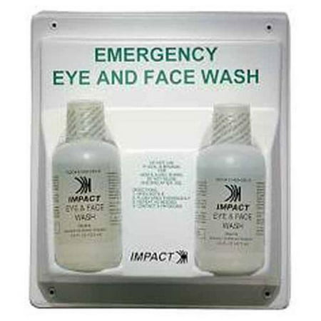 Double impact Produits Eye - Face Wash Station - 16 Oz - 13" X 4" X 11" - Blanc (7349-40)