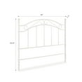Mainstays Full/Queen Metal Headboard with Delicate Detailing, White