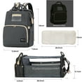 thumbnail image 5 of HAPPYLUOKA Baby Diaper Bag Backpack for Girls, Adjustable Shoulder Straps, Baby Boy Nappy Bag, Dark Grey, 5 of 8
