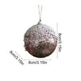 thumbnail image 3 of ToyKingdee Christmas Ball - Ivory Velvet Ornaments- Christmas Tree Decoration Christmas Ball Ornament Suitable for Xmas Ornament, Parties, 3 of 6
