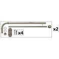 thumbnail image 3 of Urbanest 1/2” Adjustable Wall Mounted Swing Arm Rods, 24"-38", Brushed Steel, 3 of 4