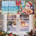 thumbnail image 5 of Valances for Windows Christmas Santa Claus on Beach Rod Pocket Short Curtain for bathroom living room bedroom Coconut Tree Oil Painting Style 1 Panel 42x12in, 5 of 7