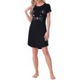 thumbnail image 2 of NOMADIC NOOK Women's 2-Pack Cats Pajamas Night Shirts Cute Printed Sleep Dress Short Sleeve Nightgowns Small 2 Pack Black, 2 of 6