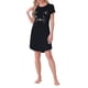 thumbnail image 2 of INSPIRAR CHIC Camisones de Mujer Camisetas de Noche con Impresión de Gatos Vestido de Sueño de Manga Corta L Negro, 2 of 6