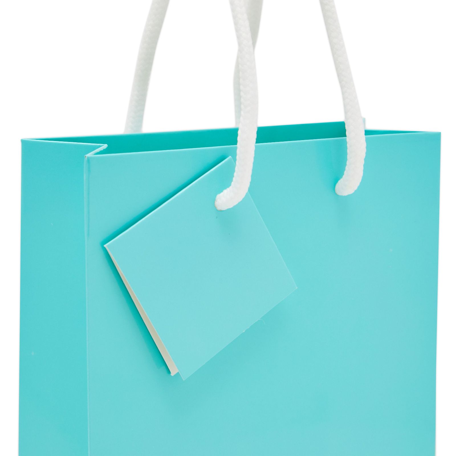 small teal gift bags