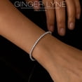 thumbnail image 3 of Classic Tennis Bracelet for Women Sterling Silver 3mm Cubic Zirconia 8" Ginger Lyne Collection, 3 of 5