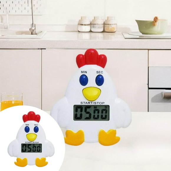 Cute Cartoon Chicken Electronic Timer Cooking Countdown Timer Gadget For Cooking Bake Supply High Temperature Wire Minute Timer for Kitchen Timer Movie 3 Minute Sand Timer Medium Clock Timer Reading