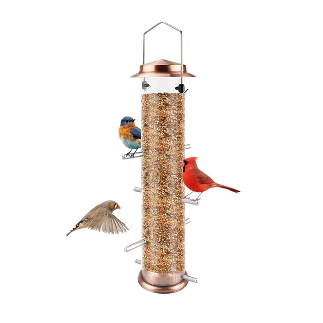 Comedero para pájaros Finch Bird Mixxidea para colgar semillas de cardo metálico