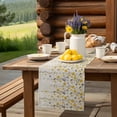 thumbnail image 6 of Table Runner Yellow Gray Floral Table Decoration for Kitchen Dinning Spring Flowers Retro Table Decoration for Indoor Outdoor Party Wedding Decor 13x72 Inch, 6 of 7