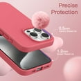 thumbnail image 5 of JETech Silicone Case for iPhone 15 Pro 6.1-Inch, Silky-Soft Touch Full-Body Protective Phone Case, Shockproof Cover (Guava), 5 of 6