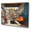 thumbnail image 2 of Designart "Organic Opulence in Orange Mid Century" Architecture Wall Art Print, 2 of 5