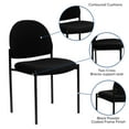 thumbnail image 5 of Emma + Oliver Comfort Black Fabric Stackable Steel Side Reception Chair, 5 of 12
