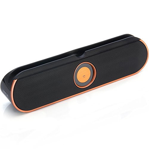 bargainport universal orange color bluetooth wireless portable stereo speaker with stand for htc windows phone 8x zenith