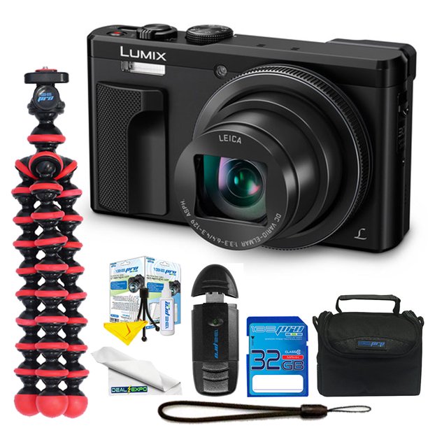 Panasonic Lumix DMCZS60 Digital Camera (Black) + Expo Advanced Kit