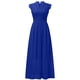 thumbnail image 5 of ICHUANYI Clearance Women's Sexy Hollow Out V-neck Large With Sleeveless Lace Stitching Chiffon Long Dress(Blue, S) ICHUANYI WER2023081207055, 5 of 5