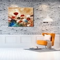 thumbnail image 4 of HFDF Blooming Poppies Extra Large Contemporary Colorful Flowers Pictures Paintings on Canvas Wall Art Modern Gallery Wrapped Floral Giclee Canvas Prints for Home Decorations XL 14x11inch Framed, 4 of 6